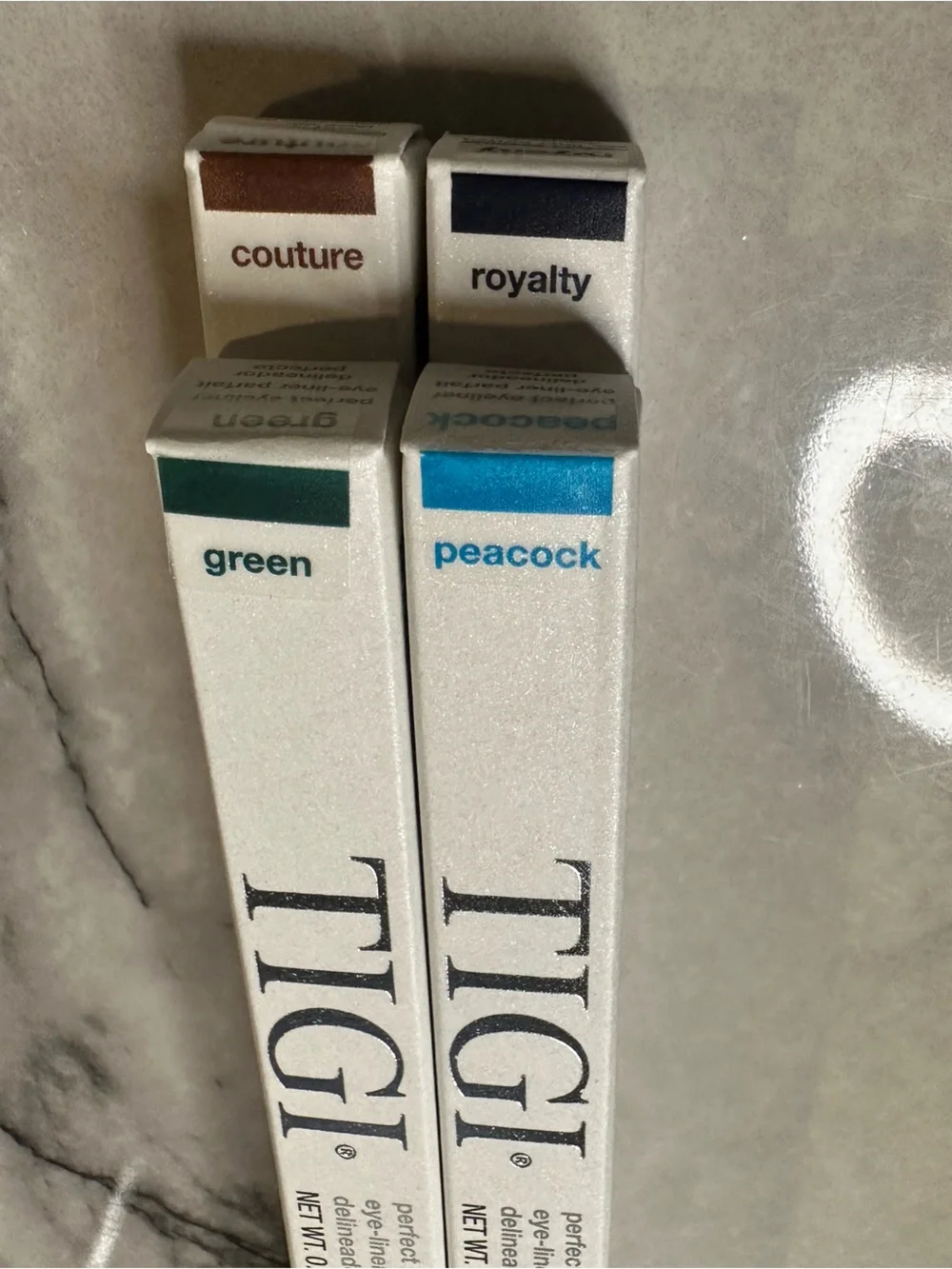 TIGI Quad Eyeshadow Palette, 3 eyeliners, 1 lip liner
